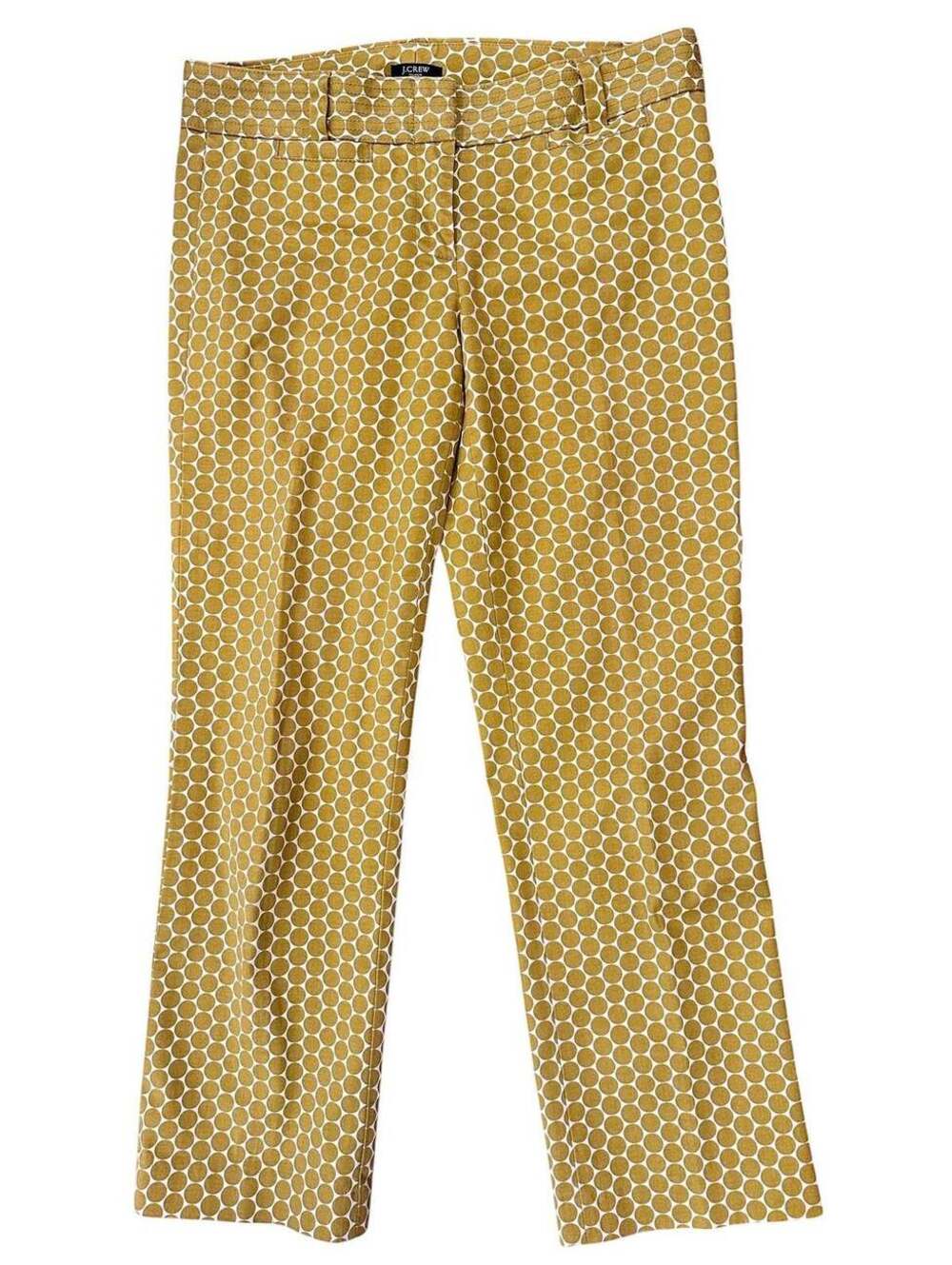 Size 2 - J. Crew Olive Green Dot Pants, City Fit